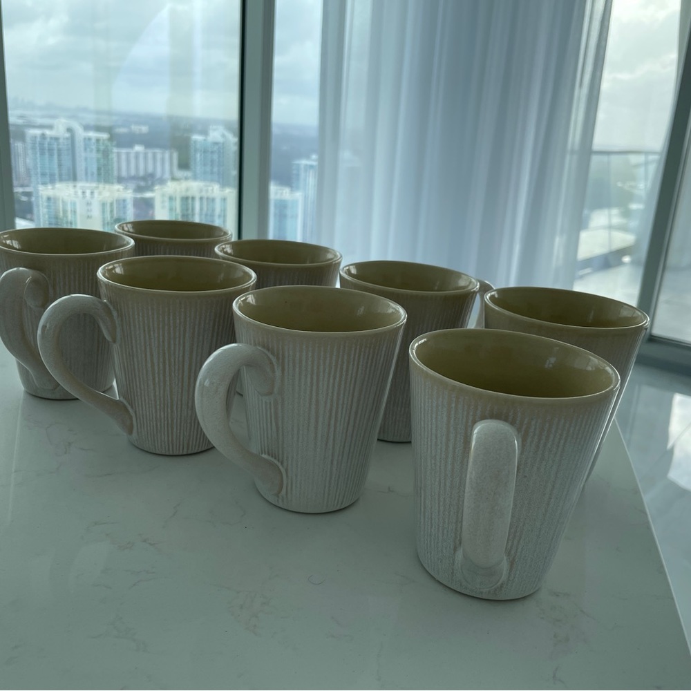 8 Joseph Abboud Mugs Illusion White DISCONTINUED